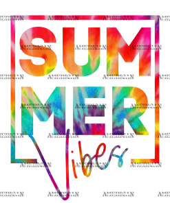 Summer Vibes Tiedye DTF Transfer