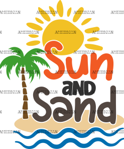 Sun And Sand DTF Transfer