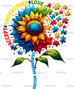 Sunflower Autism Awareness-2 DTF Transfer