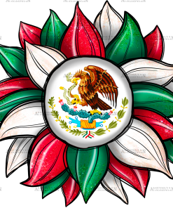 Sunflower Mexican Flag Dtf Transfer