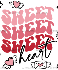 Sweet Heart Valentines UV DTF Transfer