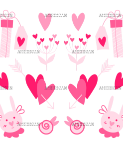 Sweet Pink Valentine UV DTF Transfer