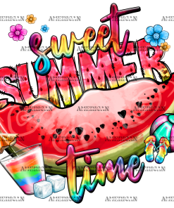 Sweet Summer Watermelon Time DTF Transfer