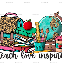Teach Love Lnspire Leopard DTF Transfer