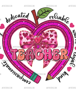 Teacher Bow DTF Transfer