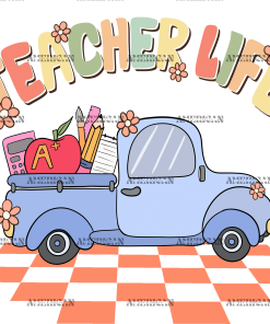 Teacher Life Truck UV DTF Transfer