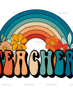 Teacher Rainbow DTF Transfer