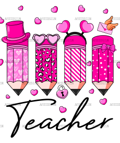 Teacher Valentine Pencils DTF Transfer