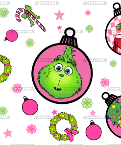 Team Grinch Christmas Bells UV DTF Transfer