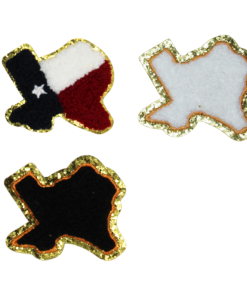 Texas State Map Glitter Patch(Small/Chenille)