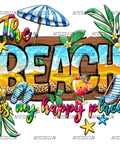 The Beach Is My Happy Place-1 DTF Transfer