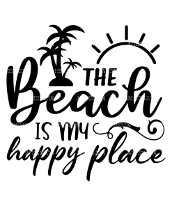 The Beach Is My Happy Place-2 DTF Transfer