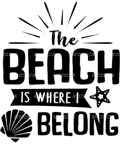 The Beach Is Where I Belong DTF Transfer