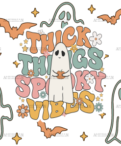 Thick Thigs Spooky Vibes UV DTF Transfer