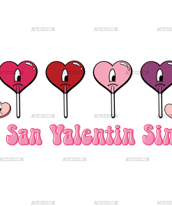 Un San Valentin Sin Ti Lollipop-1 DTF Transfer