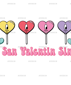 Un San Valentin Sin Ti Lollipop-2 DTF Transfer