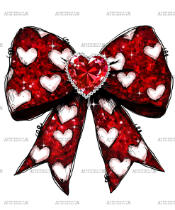 Valentine Bow-1 DTF Transfer