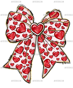 Valentine Bow-10 DTF Transfer