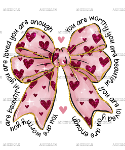 Valentine Bow-16 DTF Transfer