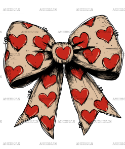 Valentine Bow-2 DTF Transfer