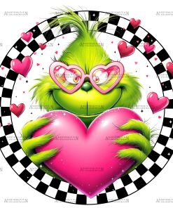 Valentine Grinch DTF Transfer