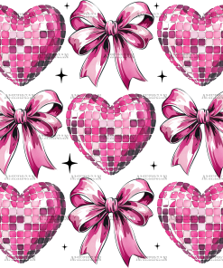 Valentine Heart Bows-2 DTF Transfer