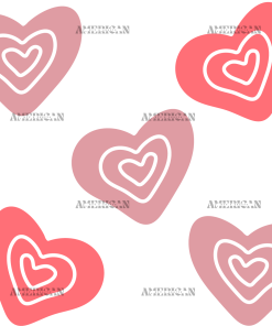 Valentine Hearts UV DTF Transfer