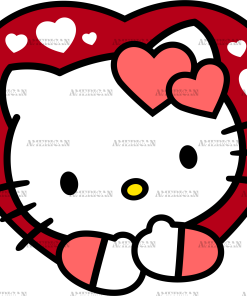 Valentine Kitty-4 DTF Transfer