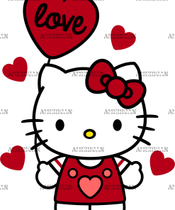 Valentine Kitty-5 DTF Transfer