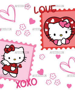 Valentine Kitty Frames UV DTF Transfer