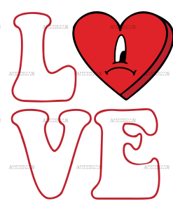 Valentine Love Bunny Heart DTF Transfer