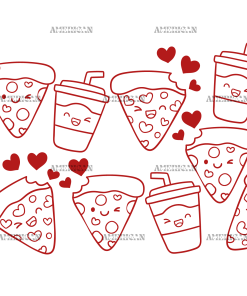 Valentine Pizza-2 UV DTF Transfer