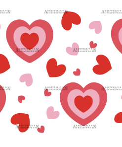 Valentine Retro Hearts UV DTF Transfer
