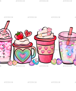 Valentine's Day Coffee-1  DTF Transfer