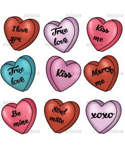 Valentines Candies-1 DTF Transfer