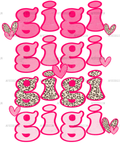 Valentines Day Gigi DTF Transfer