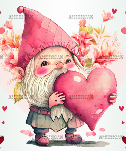 Valentines Day Gnome UV DTF Transfer