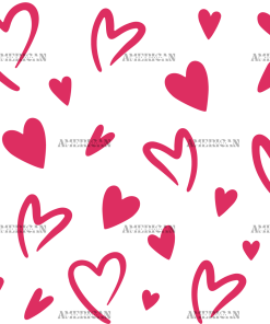 Valentines Day Hearts-14 UV DTF Transfer