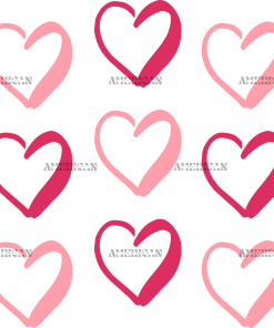 Valentines Day Hearts-7 UV DTF Transfer