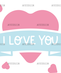 Valentines Day I Love You Hearts UV DTF Transfer