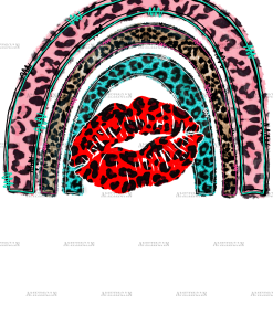 Valentines Day Lip Rainbow DTF Transfer