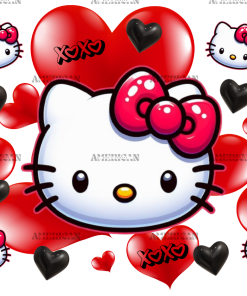 Valentines Kitty Xoxo UV DTF Transfer
