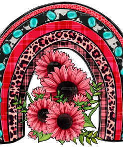 Valentines Sunflower Rainbow DTF Transfer