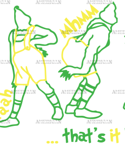 Walking Away Grinch Outline UV DTF Transfer