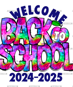 Welcome Back To School Tie-dye-2 DTF Transfer