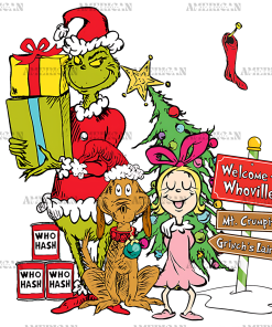 Whoville Grinch UV DTF Transfer