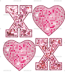 Xo Xo Hearts DTF Transfer