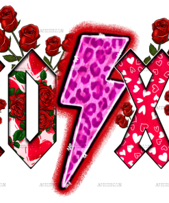 Xoxo Bolt Rose DTF Transfer