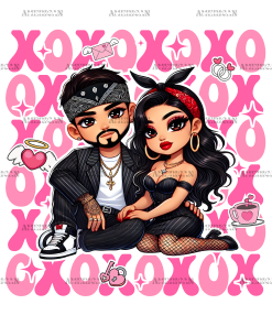 Xoxo Couple-1 DTF Transfer