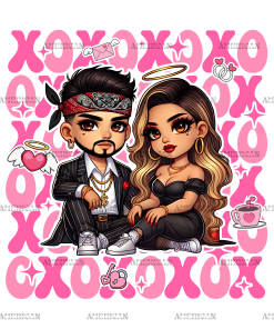 Xoxo Couple-3 DTF Transfer